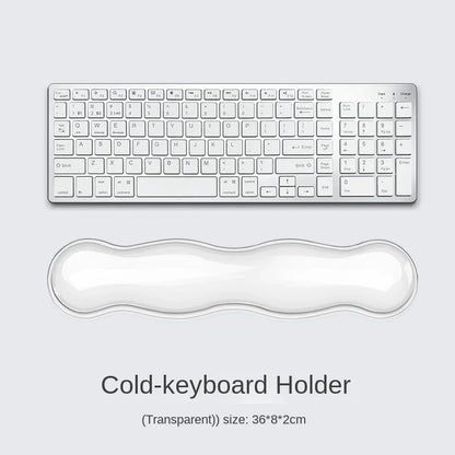 Ergonomic Mouse Pad with Wrist Rest – Anti-Slip Silicone Transparent Keyboard & Mouse Support Pad for Office & Gaming Desk Comfort