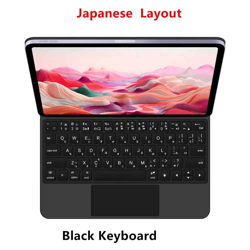 Magic Keyboard Folio for Xiaomi Pad 7 — Smart Case with Portuguese, Spanish, Korean & French Keyboard for Mi Pad 7 Pro 11.2-inch