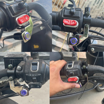 12V LED Waterproof Motorcycle Handlebar Switch – Manual Reset Button