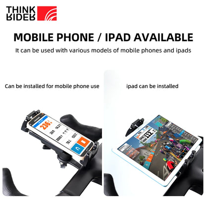 ThinkRider Bike Trainer Phone Mount Stand – Adjustable 360° Rotatable Mobile Phone & iPad Holder for Bikes