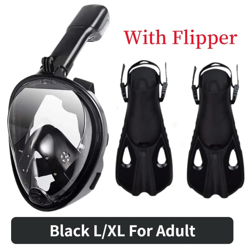 Full Face Scuba Diving Mask - Anti-Fog Waterproof Snorkeling Mask for Adults & Kids