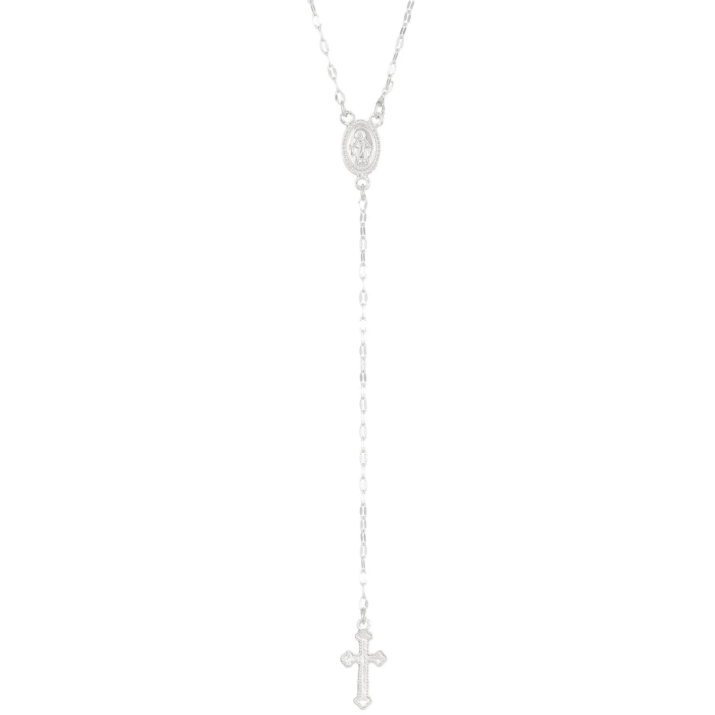 Fashion Christian Cross Necklace for Women – Gold & Silver Color Rosary Pendant Chain Choker Religious Jewelry Accessories