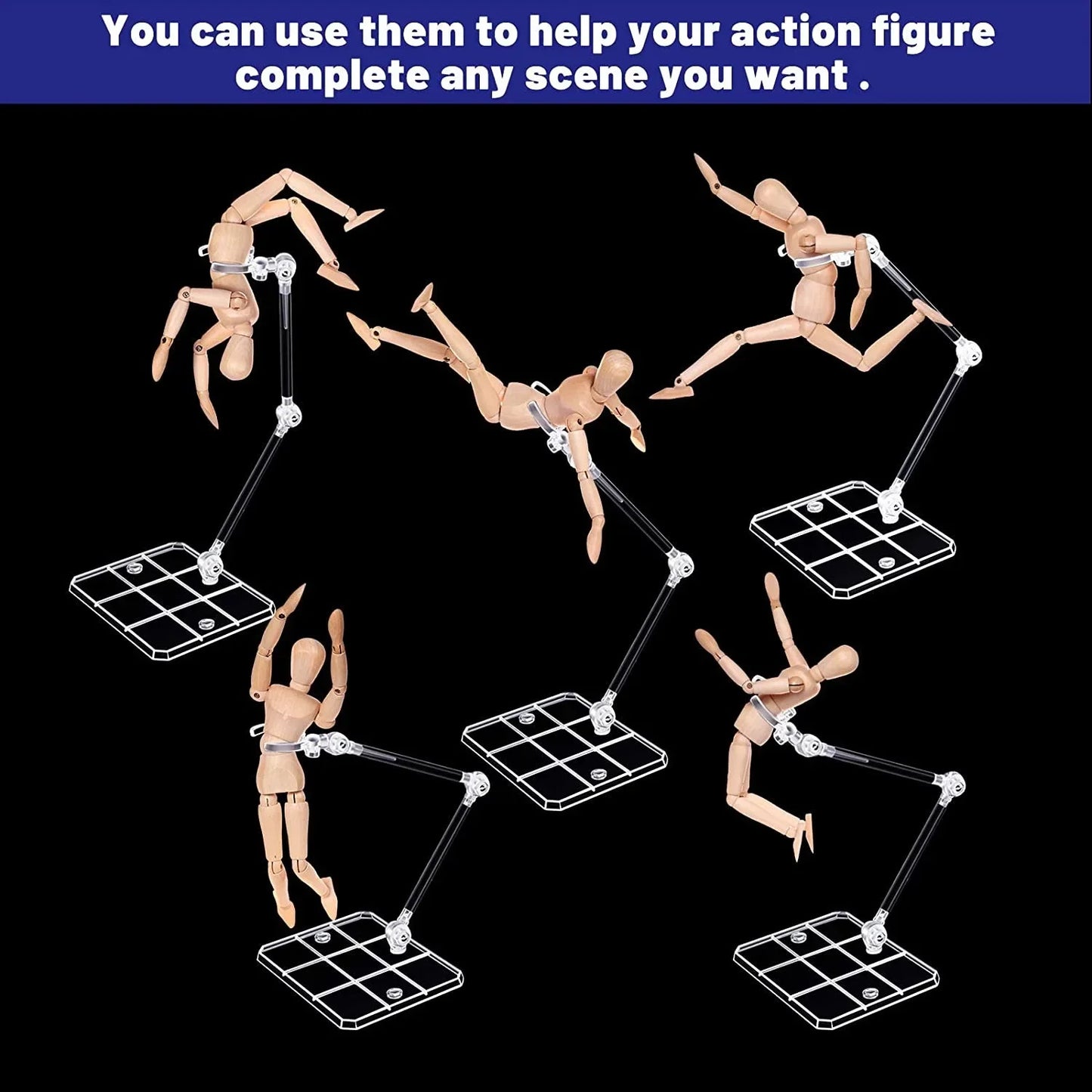 3/5/10PCS Action Figure Display Base – Doll Model Stand for HG, RG, SD, SHF Gundam 1/144 Toys