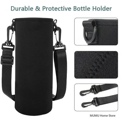 750/1000/1500ML Sports Water Bottle Insulated Neoprene Sleeve – Portable Bottle Carrying Case & Thermal Holder Bag