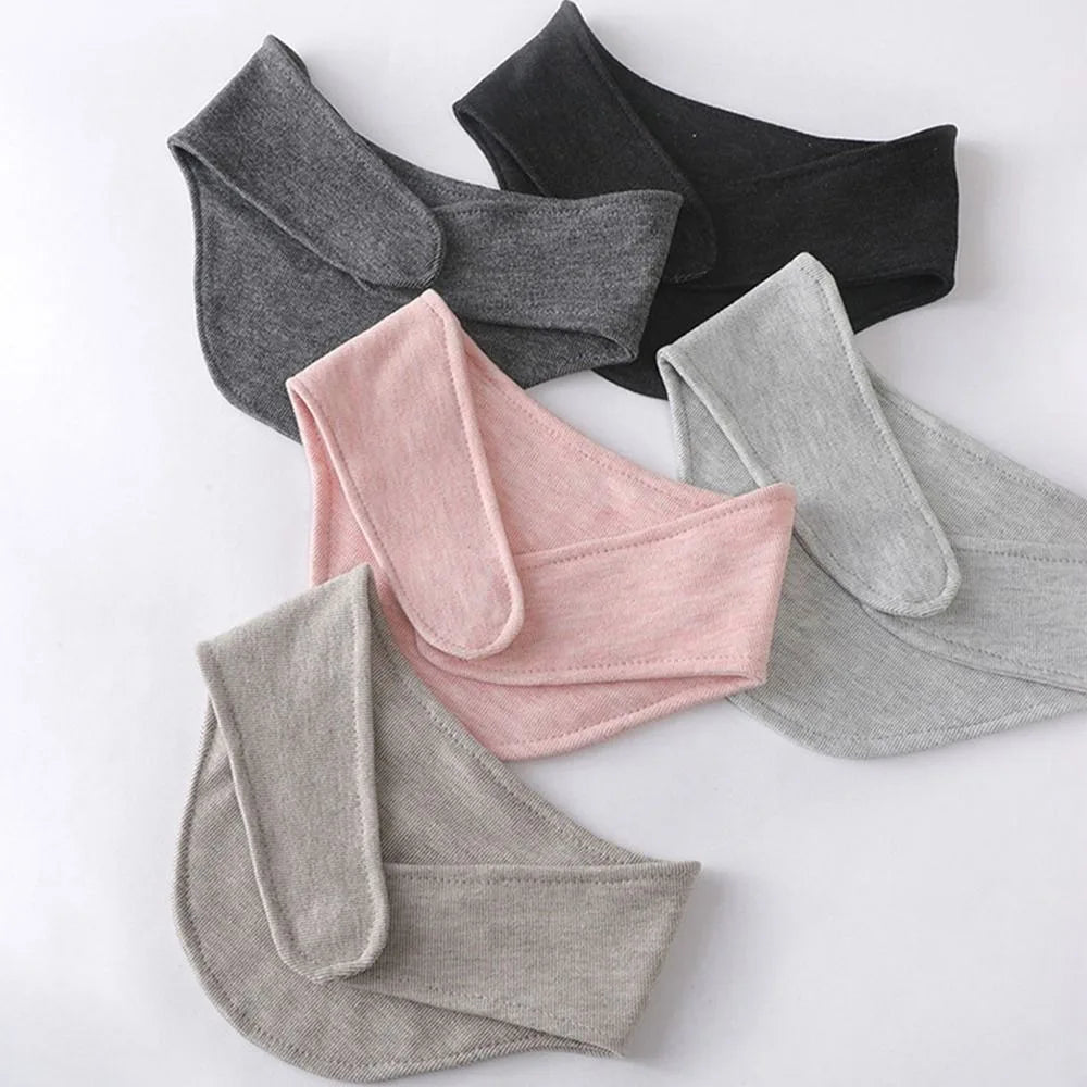 Soft Neck Warmer with Pocket - Solid Color Neck Protector for Autumn and Winter