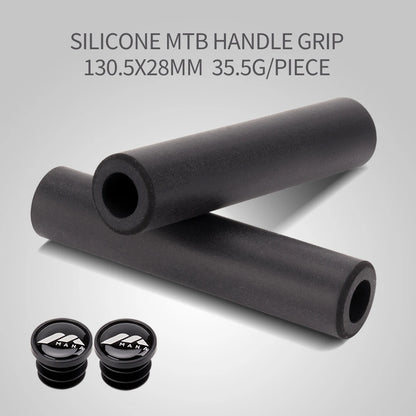 MANA MTB Silicone Bike Grips – Thickened Lightweight Shock-Absorbing Comfortable Bicycle Handlebar Grips