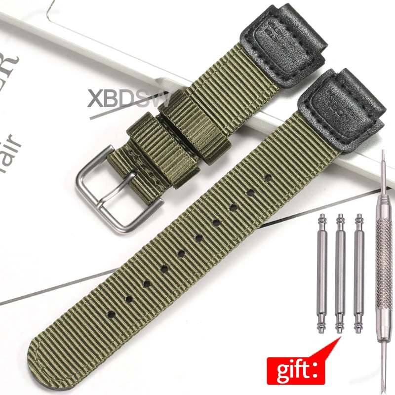 18mm Nylon Watch Band for Casio AE1200 AE1300 AE1000 AE1500 - Replacement Strap for A158W A159 MRW-200H SGW-300H PRG270 Watches
