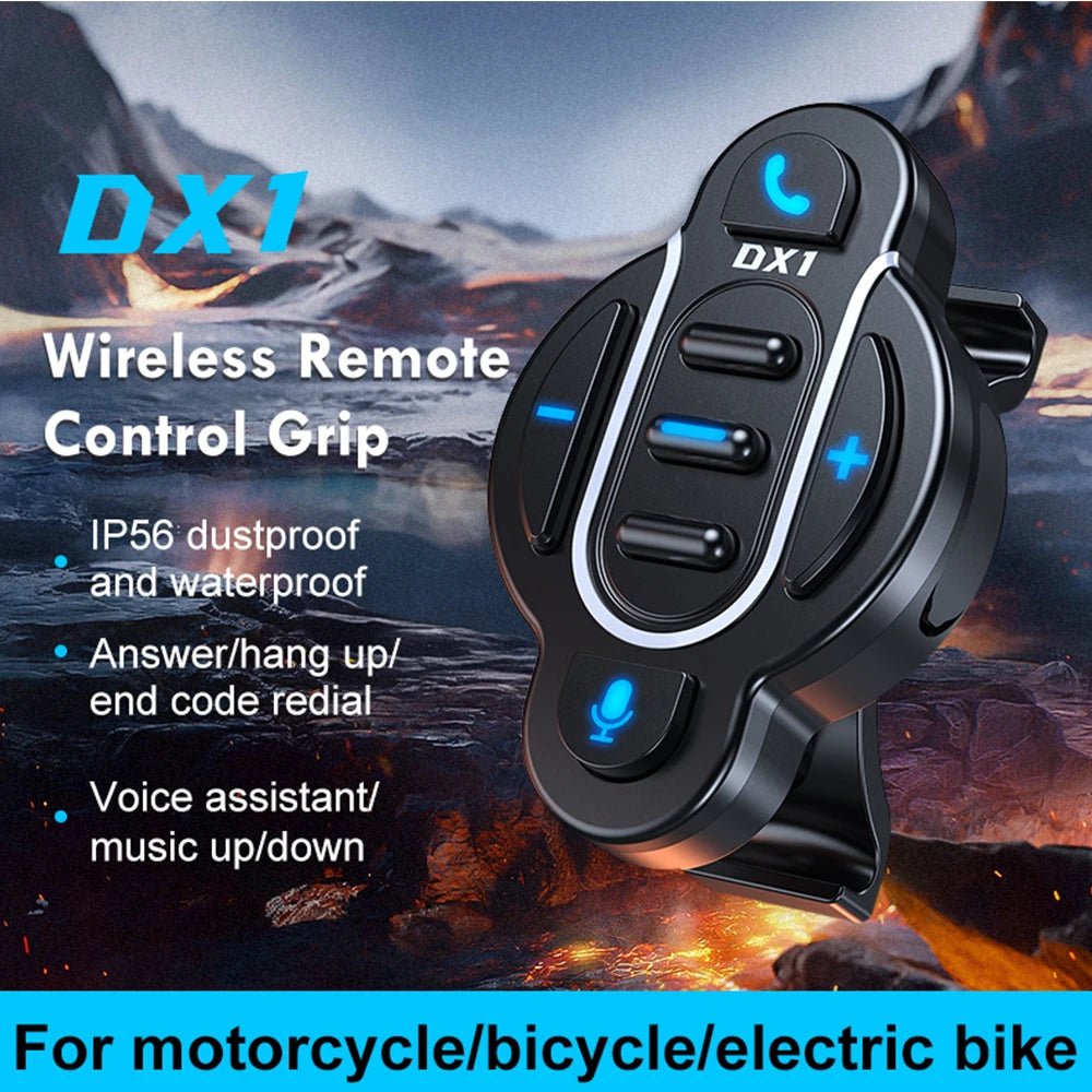 Universal Smart Bluetooth 5.4 Remote Control – Waterproof Wireless Media Controller for Helmet Earphone, Motorcycle & Bike Handlebar