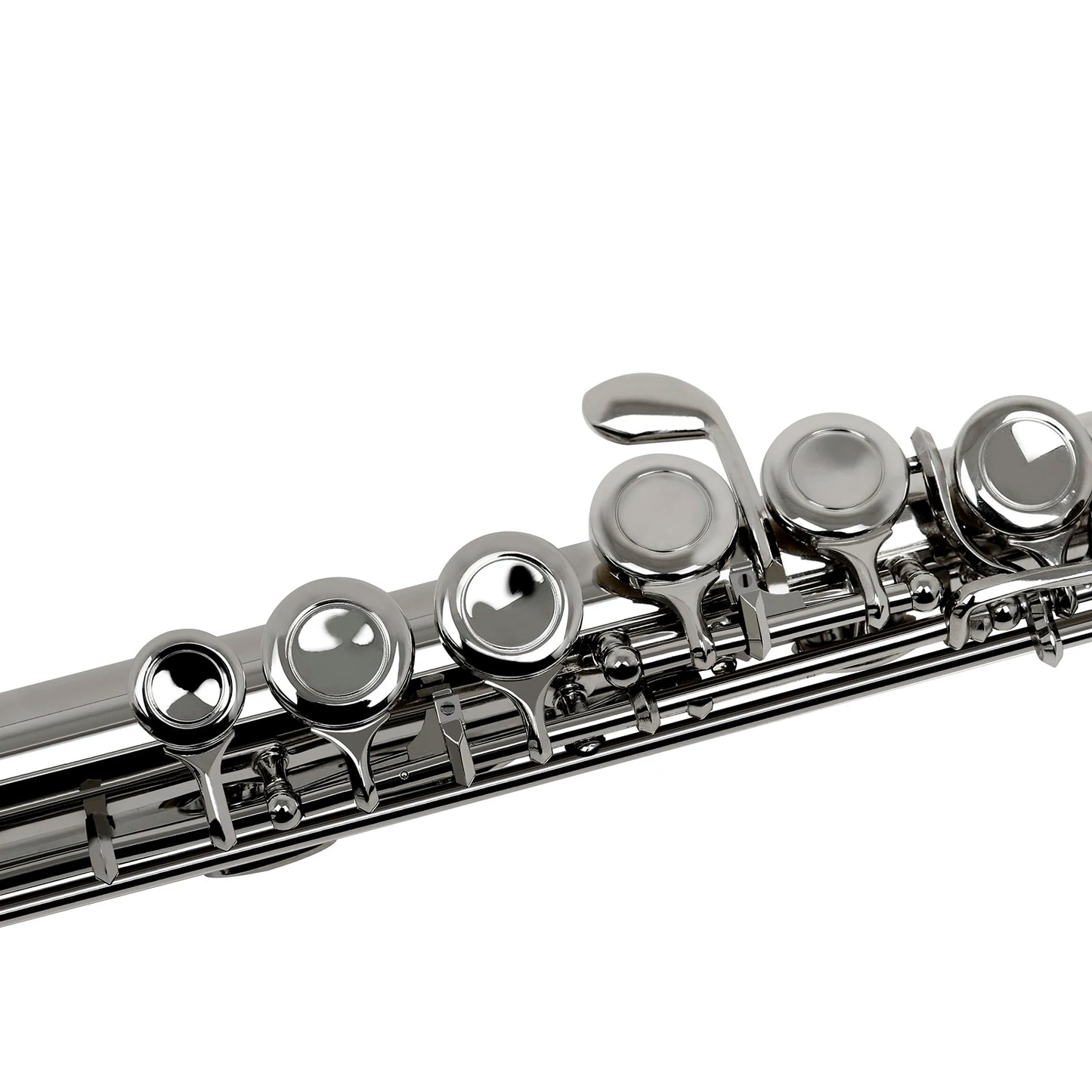 SLADE 16 Closed/Opened Hole C Key Professional Transverse Flute – Concert Musical Instrument with Box, Cleaning Cloth, Stick & Gloves