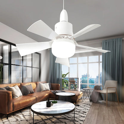 30W Ceiling Fan with LED Light – Dimmable Remote Control, E27 Base Smart Fan for Bedroom & Living Room