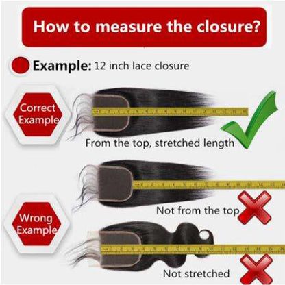 13x4 Transparent Lace Frontal – Brazilian Straight Human Hair Closure 4x4, 5x5, 6x6, 24 Inch for Women