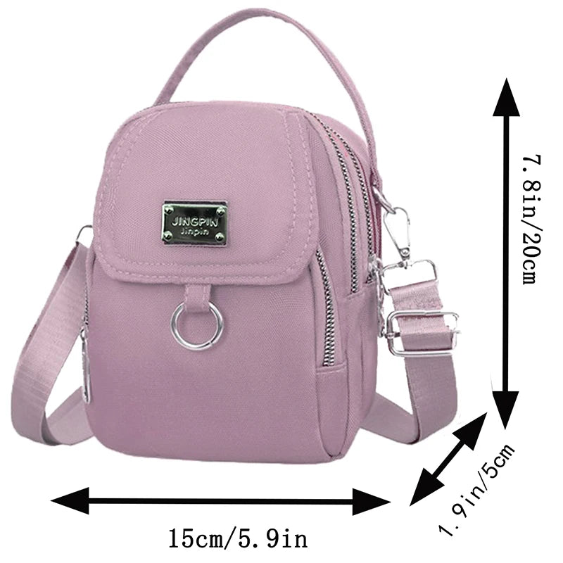 Women’s Mini Multi-Color Crossbody Bag – Compact Shoulder Bag for Daily Casual Outings, Campus, and Commute