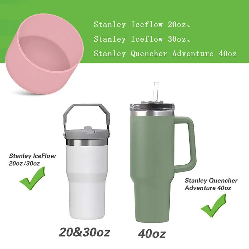 Silicone Cover for Stanley Quencher Adventure & IceFlow Tumblers – Protective Sleeve for 40oz, 30oz, 20oz Bottles with Handle