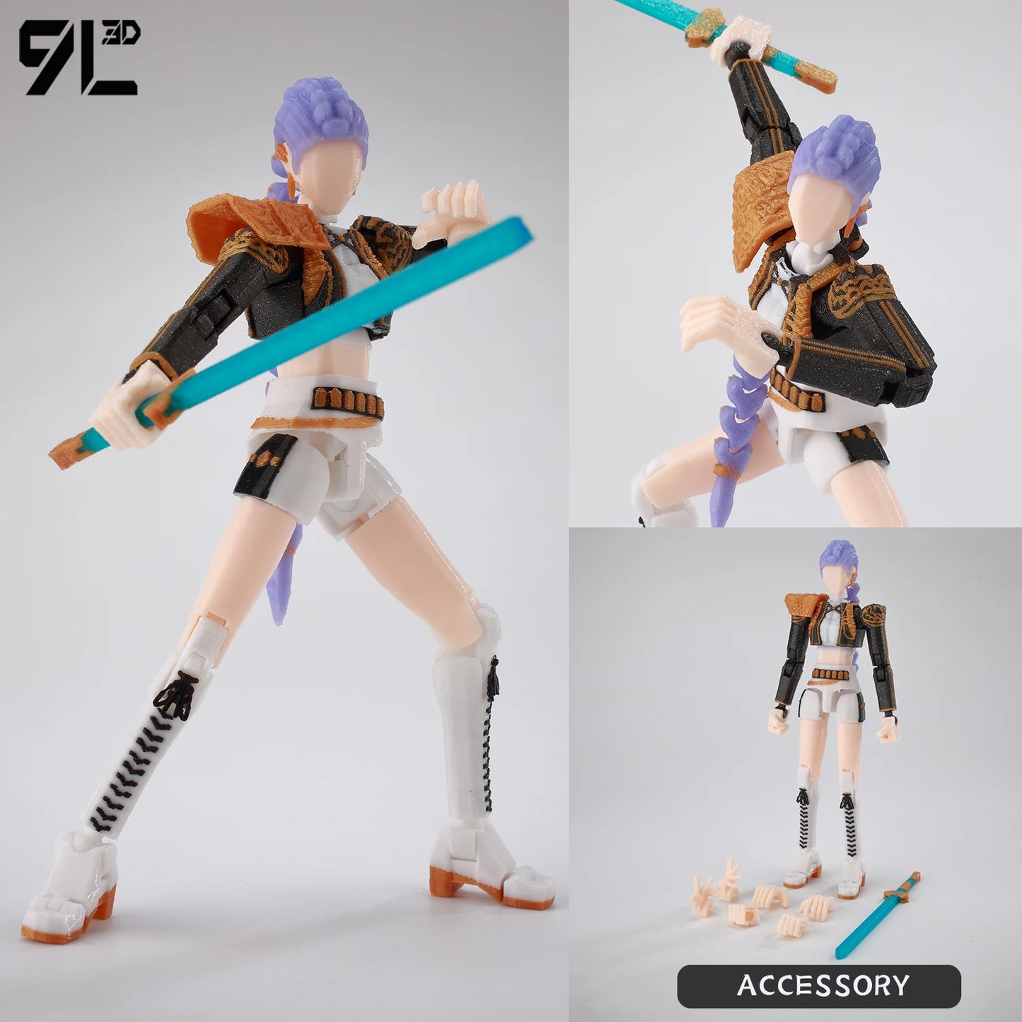9L 3D Printed Invincible Tech Jacker T13 Lucky13 Action Figure – Multi-Jointed Motorcycle Collectible Model Toy Titan13