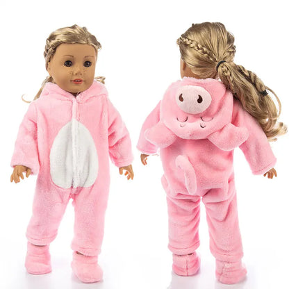Animal Pajamas for 18-inch Dolls – Clothes & Accessories for American Girl & Our Generation Dolls