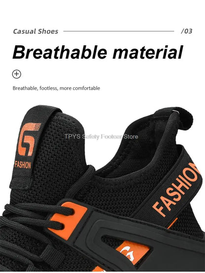 High-Top Safety Shoes for Men & Women – Steel Toe, Anti-Puncture Work Boots, Indestructible Safety Shoes