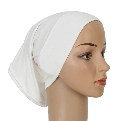 Cotton Modal Inner Hijab Undercap – Soft Stretch Muslim Turban, Islamic Underscarf Bonnet & Tube Cap for Women