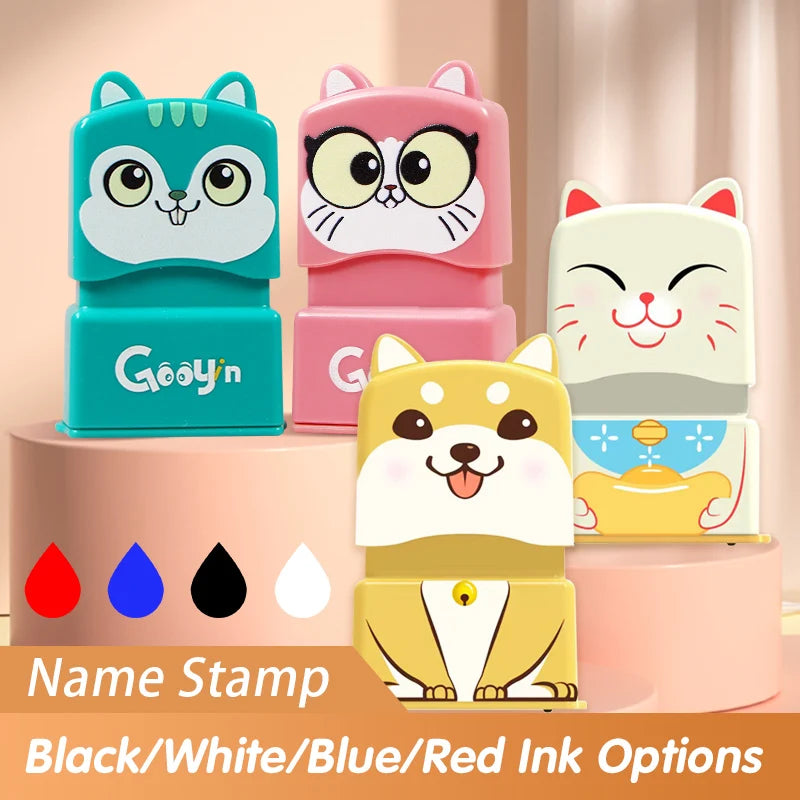 Custom Name Stamp for Kids - Waterproof Washable Personal Label Stamp for Clothes, Socks, School Items & Daily Essentials