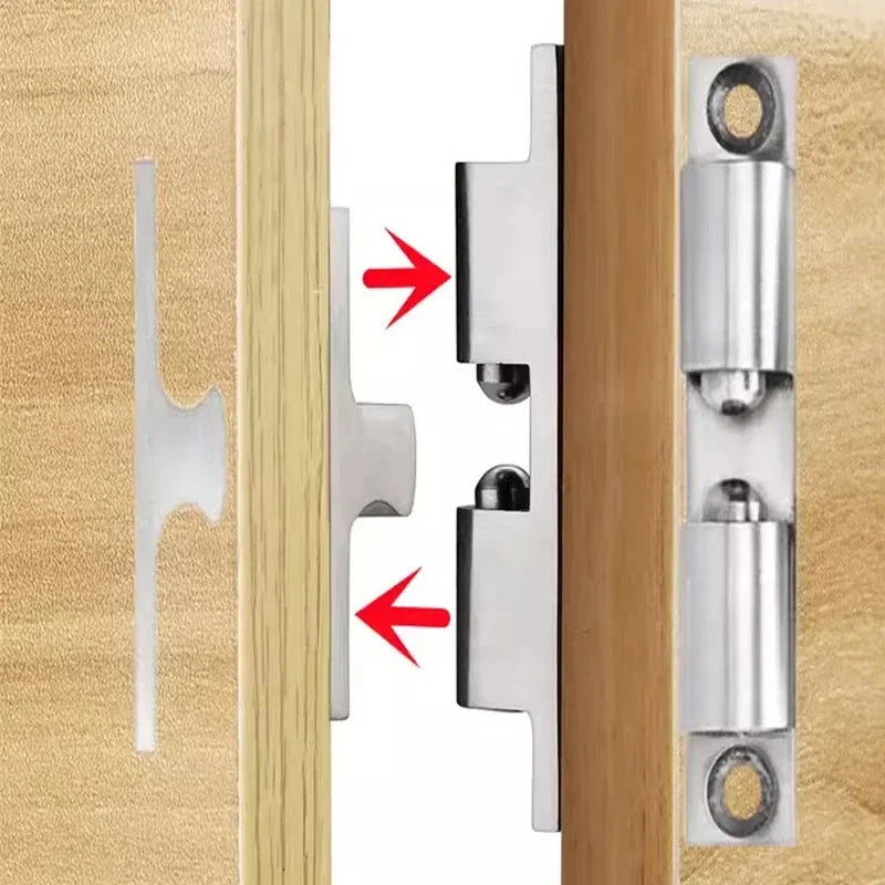 5/1pcs Furniture Door Ball Latch | Brass Double Roller Spring Ball Catch, Adjustable Tension Latch for Cabinets & Closets