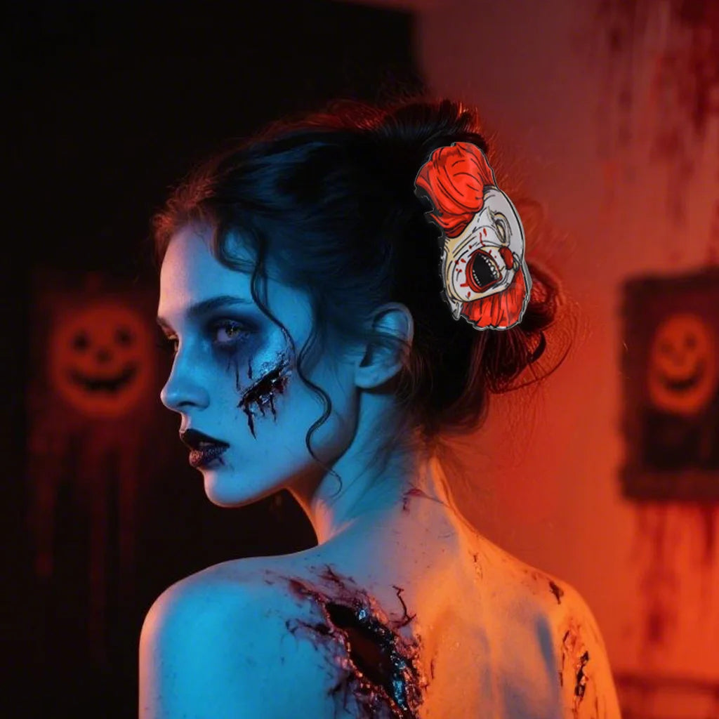 Muweordy Horror Series Hair Claw | Halloween Clown Crab Hair Clip for Women