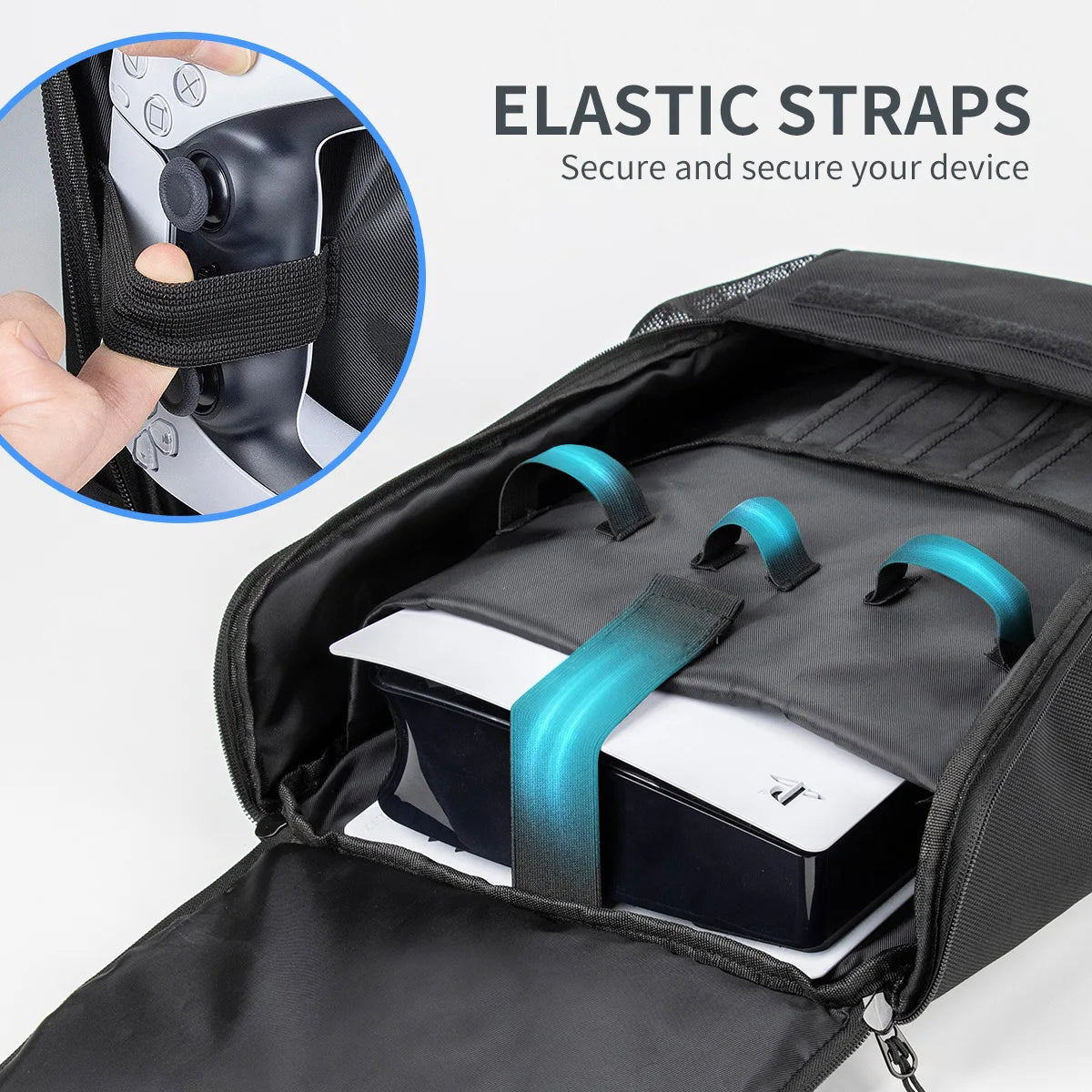 PS5 Pro & Slim Gaming Backpack — Large-Capacity Protective Travel Case for Console & Accessories