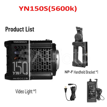 Yongnuo YN150 150W Portable LED Video Light - 2700–6500K COB Handheld Photography Fill Light for YN150Li/YN150S