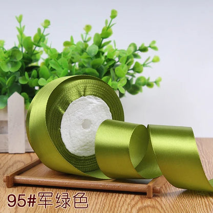 Silk Satin Ribbon Roll - 22M Craft Ribbon for DIY Bows Gift Wrapping Wedding Party Decorations in 6mm to 50mm Sizes