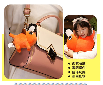 Pochita Plush Doll 10-40cm – Chainsaw Man Anime Soft Toy, Cute Stuffed Cartoon Pillow for Kids & Xmas Gifts