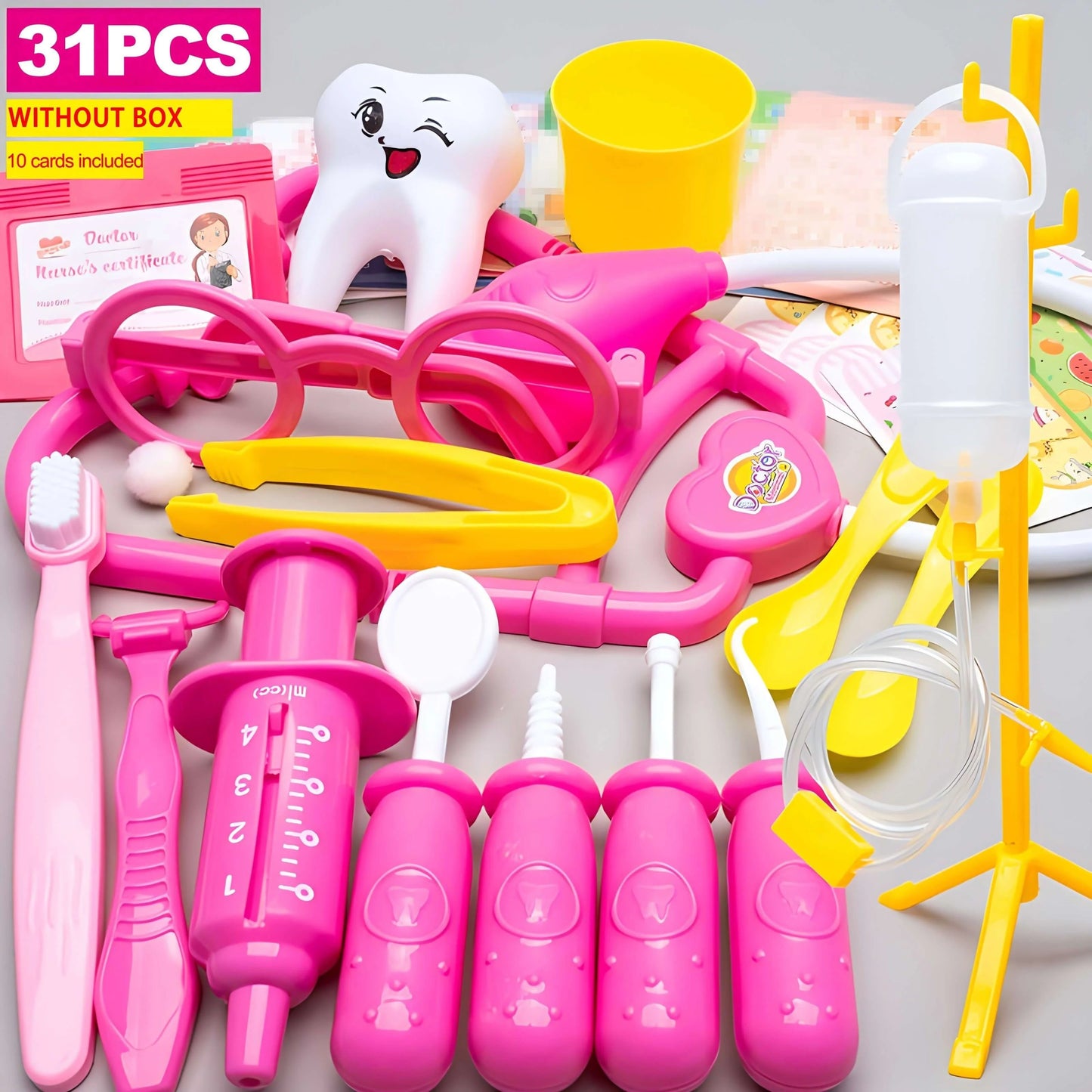 Doctor Kit for Kids – Educational Pretend Play Medical Set for Girls & Boys, Dentist Role Play Costume Toy