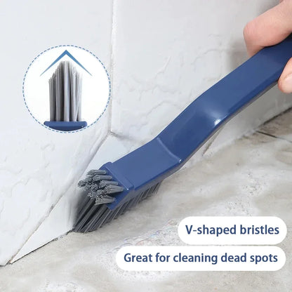 2-in-1 Corner and Gap Cleaning Brush - Multipurpose Bathroom, Floor Tile, and Grout Scrubbing Tool