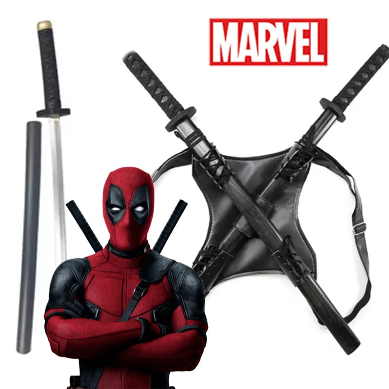 2024 Hot New 61cm Deadpool Katana Sword – PU Anime Soul Samurai Knife, Ninja Sword Cosplay Prop for Youth, Toys & Gifts