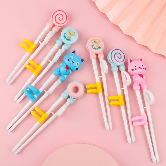 Cartoon Animal Training Chopsticks - Reusable Kids Learning Chopsticks for Baby Self-Feeding