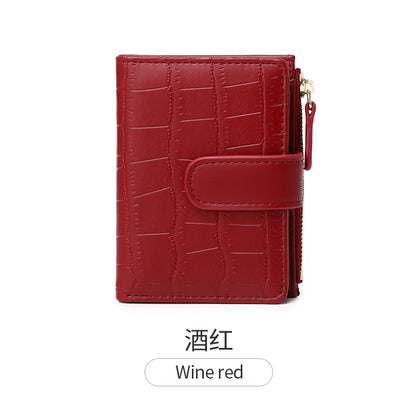 2024 New Minimalist Women’s Wallet — High-Quality PU Leather Short Coin Purse, Fashionable Double-Fold Zero Wallet Holder