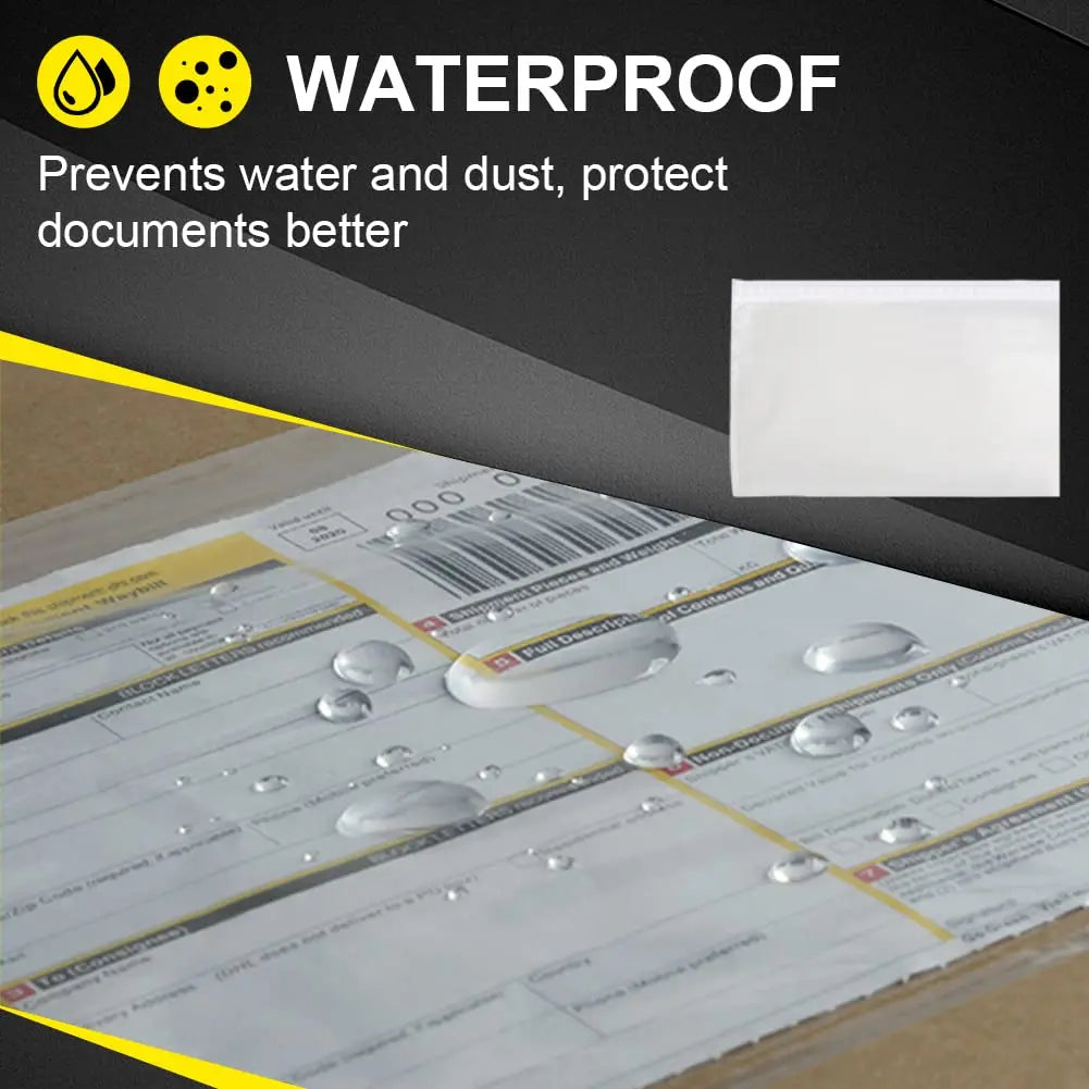 100PCS Transparent Clear Envelope Bags – Printing Pouch with Packing List Enclosed for Invoice and Packing Slip