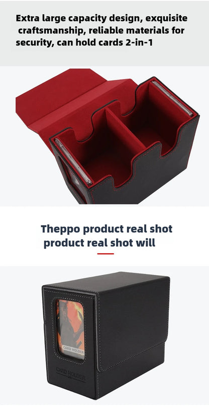 3-in-1 MTG Deck Box – Card Storage Case for 200+ Single-Sleeved TCG/CCG Cards with 4 Dividers & 2 Toploaders