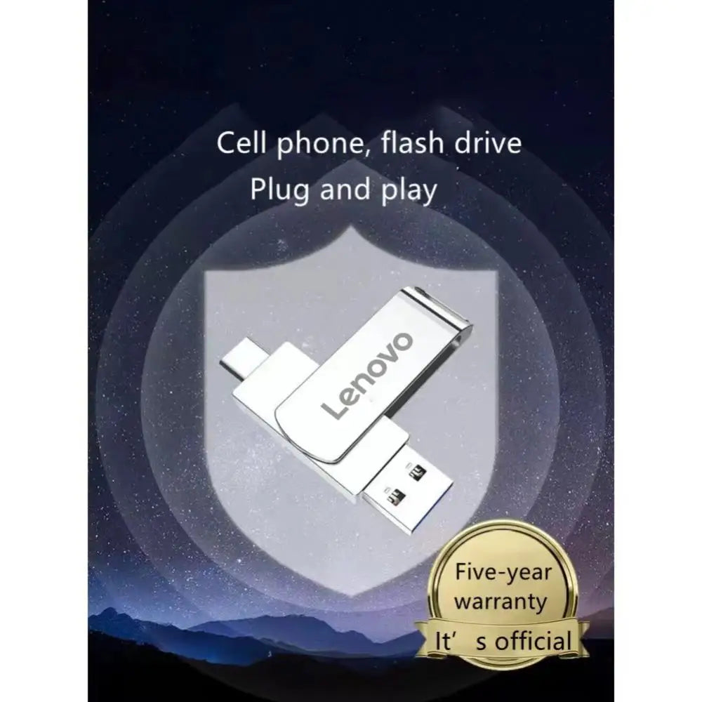 Lenovo 16TB USB 3.2 Pen Drive | High-Speed Transfer Metal Portable SSD | Available in 8TB & 4TB | Flash Drive & USB Stick