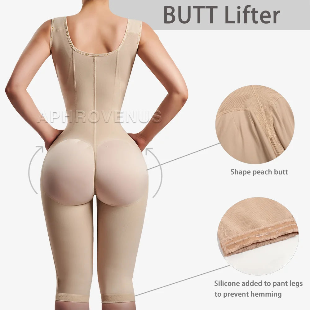 Fajas Colombianas Women’s Full-Length Shapewear – Postpartum Waist Trainer, Tummy Control Bodysuit & Post-Liposuction Shaper