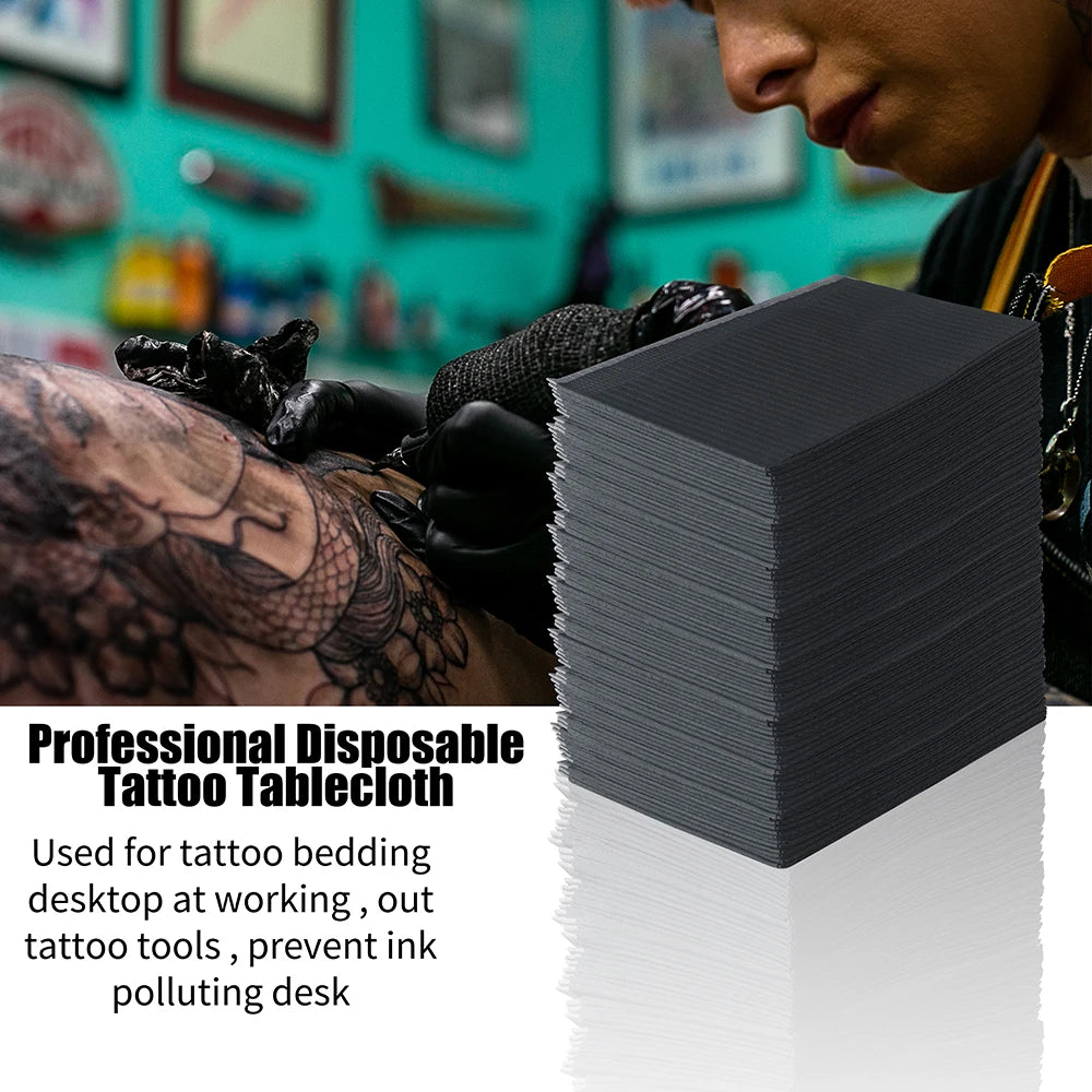 25/50/100PCS Disposable Tattoo Clean Pads - Waterproof Paper Tablecloths & Double Layer Sheets for Tattoo Accessories