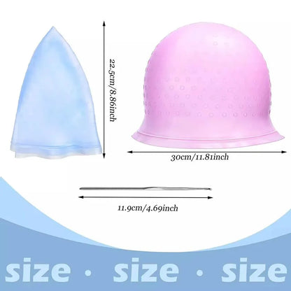 Professional Silicone Hair Coloring Cap with Needle: Salon-Grade Dyeing Tool for Highlight Perfection