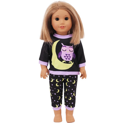 15-Style Doll Pajamas & Nightgowns – Cute Patterns for 18-Inch American & 43cm Born Dolls, Doll Accessories Toy