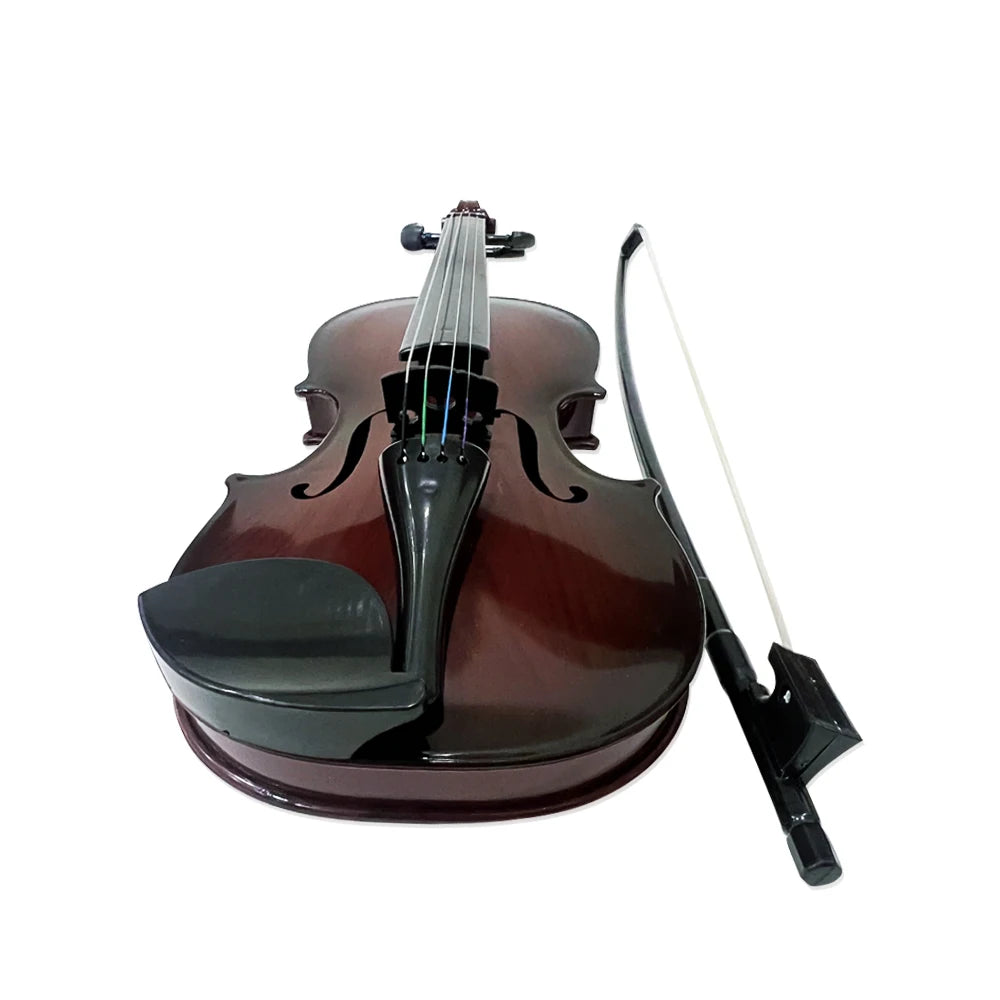 Simulated Violin Practice Kit - Beginner Musical Instrument with Exquisite Workmanship, Performance Prop & Gift Set