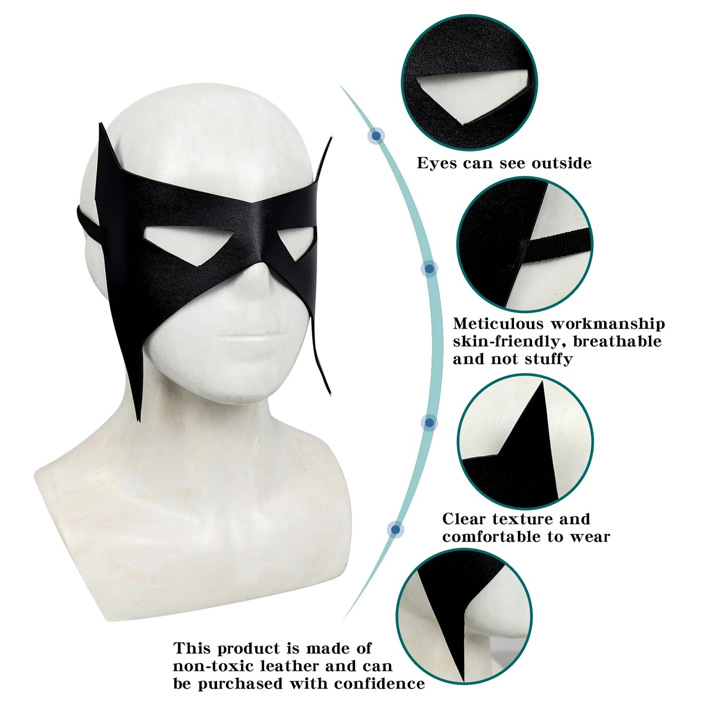 Bulex Nightwing Cosplay Costume – Adult Bat Superhero Outfit with Eye Mask for Halloween & Masquerade