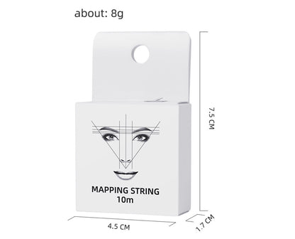 10m Pre-Inked Mapping String for Eyebrows – Microblading & PMU Marker Thread in Box for Tattoo Brow Mapping