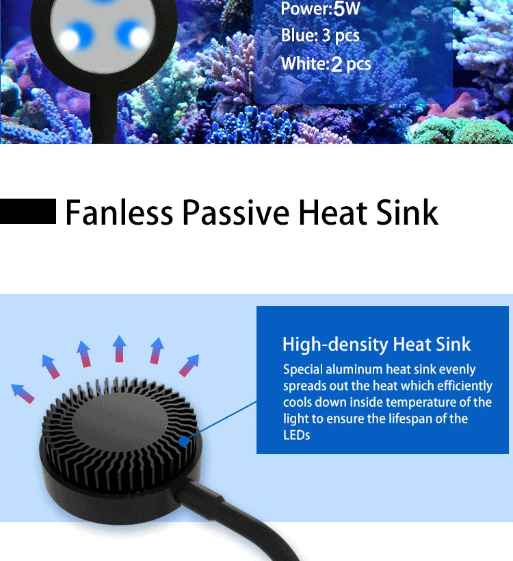 Zetlight M1 LED Aquarium Light – Full Spectrum Nano LED Lamp for Saltwater Marine Fish Tanks, Coral Reefs & Plants
