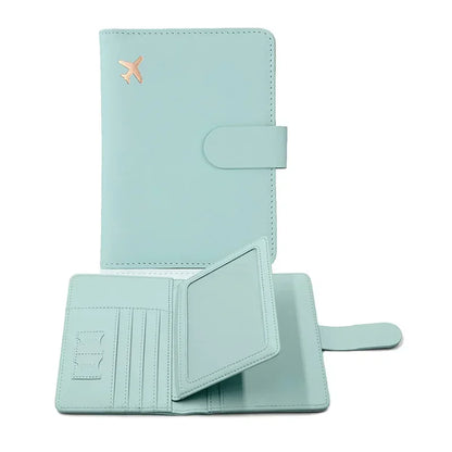PU Leather Travel Passport Holder: Man Women Passport Cover with Credit Card Holder - Wallet Protector Case