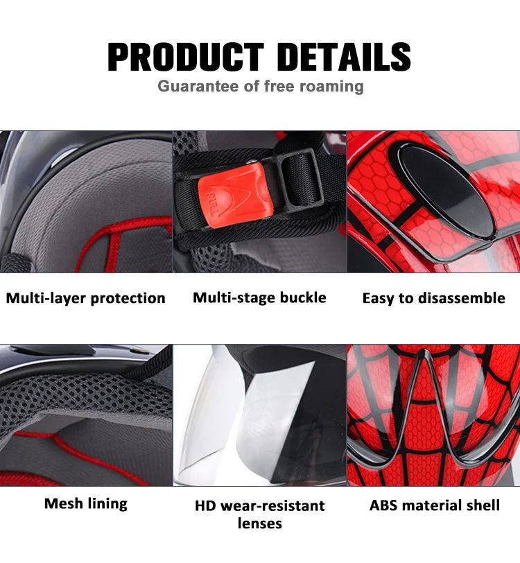 Child Motorcycle Helmet (3-9 Years) – ABS Unisex Safety Motocross & ATV Cross Helmet for Bicycle & Downhill Riding