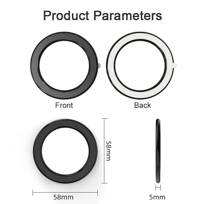 MagSafe Magnetic Ring Holder – Strong Adhesive Wall Mount for iPhone 17, 16, Pro Models, and iPad Tablets