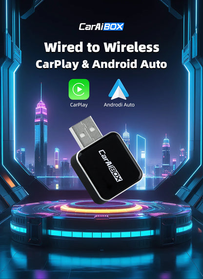 EKIY 2-in-1 Mini Wireless CarPlay & Android Auto Adapter for Cars with Wired Systems