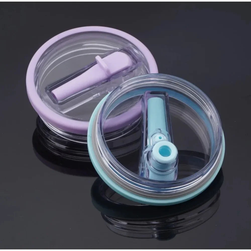 Spill-Proof 40oz Cup Lid for Stanley – Eco-Friendly Replacement with Spiral Straw Cover Accessory
