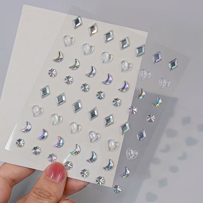 5D Face Diamond Gem Stickers - Colorful Rhinestone Body Makeup Tattoo for Festival, Nail Art & DIY Bling Style